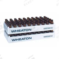 Tube Rack: 4 in Overall Wd, 7/8 in Overall Ht, 7 1/2 in Overall Lg, Polypropylene, White (MPN 985800). Key specifications — Material: Polypropylene; Color: White; Product Type: Vial Rack; Total Holding Capacity: (50) Positions; Brand: WHEATON.