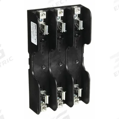 MERSEN Fuse Block: Open Block Design, 3 Pole, 600 V AC, Box Lug - Fuse Blocks for UL Class H & K Fuses