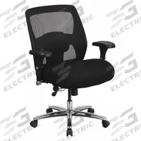FLASH FURNITURE Office Chair: Hercules, Ht, Black, Fabric & Mesh Material, 22 in Back Ht, Gray Frame (MPN GO-99-3-GG). Key specifications — attr995518: Hercules; attr982877: Gray; attr982913: Yes; attr982865: Black; attr982870: FLASH FURNITURE; attr982901: Black.