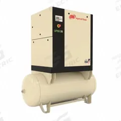 INGERSOLL RAND Rotary Screw Air Compressor: Horizontal, 30 hp, 107 cfm, 120 gal Tank, 230V AC (MPN UP6S-30-150). Key specifications — attr48606: Three; attr48593: 230V AC; attr48578: INGERSOLL RAND; attr110305: Not Included.