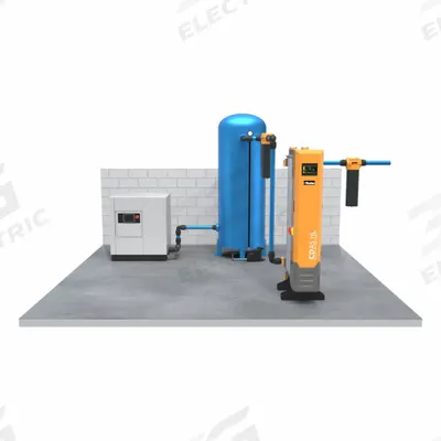 Parker Compressed Air Dryer: 2 in NPT, 360 cfm, 190 psi Max Op Pressure - Twin-Tower Regenerative Desiccant Compressed Air Dryers