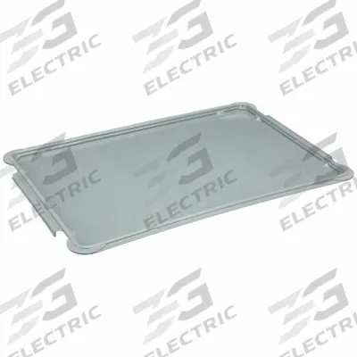 MOLDED FIBERGLASS Lid: 25 1/4 in x 17 3/4 in, Gray, Fiberglass - Lids for Extreme-Temperature Stacking Totes