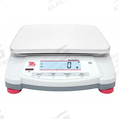 OHAUS Industrial Bench Scale: 7 1/2 in x 5 3/4 in, Navigator, 27 lb Wt Capacity - Imperial - Compact Bench Scales