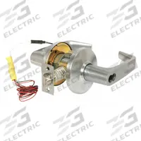 STANLEY SECURITY SOLUTIONS Door Lockset: Storeroom Lever Locksets, Chrome, ADA Compliant, Electrical (MPN 9KW37DEL15DS3626). Key specifications — Ligature Resistance: Not Ligature-Resistant; Brand: STANLEY SECURITY SOLUTIONS; Visual Indicator Message: No Message; Lockset Style: Angled; ADA Compliant: Yes; Finish: Satin Chromium-Plated : Zinc Alloy.