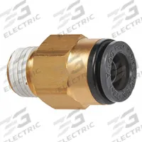 SUR&R Male Connector: NPT, Brass, 2 PK (MPN ABM330). Key specifications — Type: NPT; Material: Brass; Brand: SUR&R; Accessory Type: Straight Connector; Fitting Gender: Male.