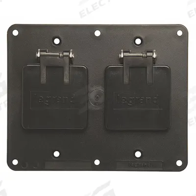 LEGRAND Outlet Box Plate: Portable Outlet Box Cover, Portable Outlet Boxes, 2 Gangs - Portable Power Outlet Box Covers