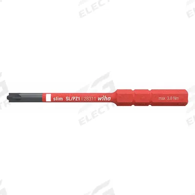 WIHA Insulated Screwdriver Blade: Pozidriv/Slotted Head, Insulated Screwdriver Blade - Insulated Driver Bits