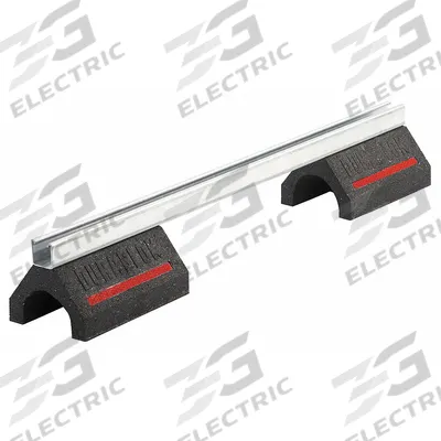 DURA-BLOK Pipe Support Block: Rubber Base, Electroplated Cast Iron - Support Blocks with Strut Channel