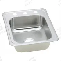 ELKAY Kitchen Sink: 21 1/4 in Overall Lg, 17 in Overall Wd, 6 3/4 in Bowl Dp, 14 in Bowl Lg, 1 Bowls (MPN CR17213). Key specifications — Brand: ELKAY; Color Family: Silver/Gray.