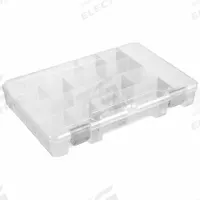 FLAMBEAU Compartment Box: 7 1/4 in x 11 in x 1 3/4 in, Clear, Not Electrostatic Discharge Conductive (MPN T4007AT). Key specifications — ESD Conductive: Not Electrostatic Discharge Conductive; Color: Clear; Compartment WxD: (4) 1-11/16 in x 6-1/4 in; Brand: FLAMBEAU; Material: Plastic.