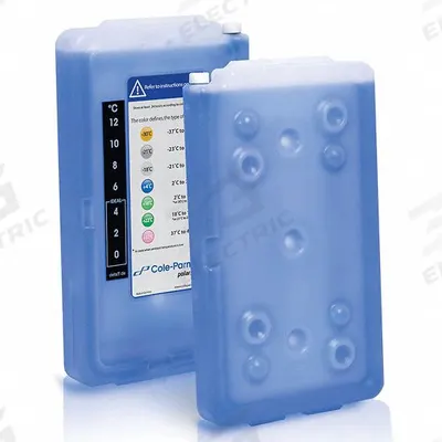 COLE-PARMER Cold Pack: 10 7/8 in Overall Lg, 6 1/8 in Overall Wd, 2 3/8 in Overall Ht - Specimen Transport Coolers