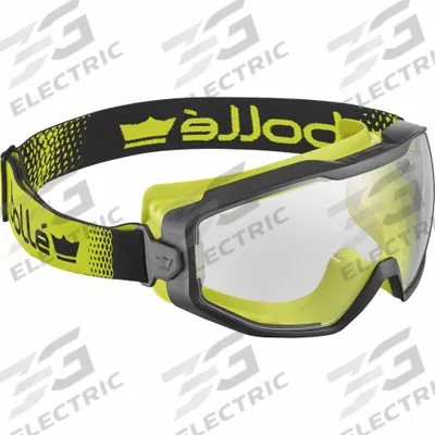 BOLLE SAFETY Safety Goggle: Clear/Gray Lens Color - Comfort Fit Safety Goggles