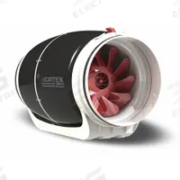 In-Line Duct Fan: 8 in Duct, 120V AC, 1 Ph, 60 Hz Freq, Polycarbonate (MPN S-800). Key specifications — Includes: Mounting Bracket; Brand: PANASONIC; Speed Controllable: Yes; High-Efficiency Motor: Yes; Housing Material: Polycarbonate; Nameplate Voltage: 120V AC; Number of Speeds: Variable; High-Efficiency Motor_Broad: High-Efficiency Motor.