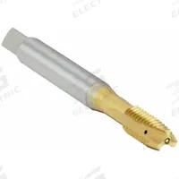 OSG Spiral Point Tap: 1/4"-28 UNF, 2B, 3 Flute, Plug Chamfer, TiN Coated Vanadium High Speed Steel (MPN 2630405)