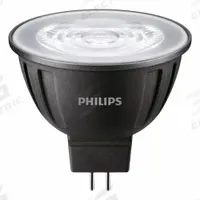 PHILIPS Compact LED Bulb: LED, MR16, 2-Pin (GU5.3), 7 W Watt, 50 W Incandescent Watt Equivalency (MPN 7MR16/LED/830/F35/DIM 12V 10/1FB). Key specifications — Bulb Finish: Clear; Color Temperature: 3000K; Shatter-Resistant: Yes; Brand: PHILIPS; Voltage: 12V AC; Bulb Shape: MR16.