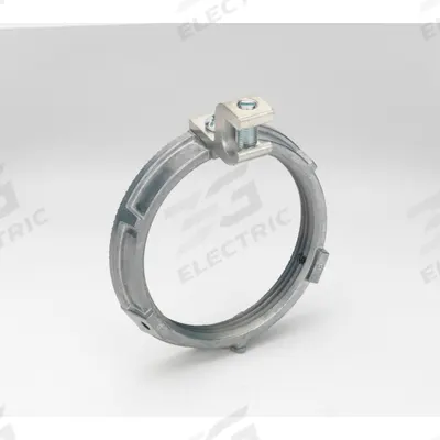 BRIDGEPORT FITTINGS Set Screw Coupling: 1 1/2 in Trade Size, Zinc/Aluminum, Tin Plated - Grounding Locknuts for Threaded Conduit (RMC/IMC)