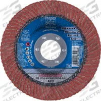 PFERD Flap Disc: Radial, 4-1/2" x 7/8", Aluminum Oxide, 40 Grit, Fiberglass Bk, High Density (MPN 67646). Key specifications — Connector Size: 7/8 in; Series: A SGP CURVE; Brand: PFERD.