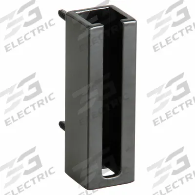 RETRACTA-BELT Wall Mount Receiver: Black, 3 1/2 in Overall Ht - Mountable Receivers for Retractable Belt Barriers