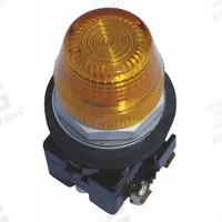 EATON Pilot Light: 30 mm Panel Mounting Size, Yellow, LED, 24 V AC/DC Max Volt Rating (Supply) (MPN HT8HFYF3). Key specifications — Series: HT800; Brand: EATON; Includes Push-To-Test: No Push-To-Test Included.