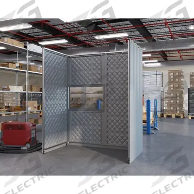SOUND CURTAINS Portable 3-sided acoustic enclosure 4x8ft: 4 ft Overall Wd - Freestanding Acoustic Curtains