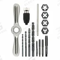 MILWAUKEE Drill Bit, Tap, and Die Set: 15 Pc, UNC (MPN 49-22-5602). Key specifications — attr1300648: Straight Flute.