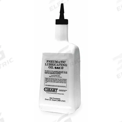 GAST Lubricating Oil: 1 qt, Drip Can, 10 SAE Grade, 140 Viscosity Index - Vacuum Pump Oils
