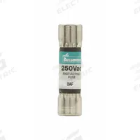 BUSSMANN Fuse: BAF Series, Midget, Fast-Acting, 3 A, 250 V AC, 13/32 in x 1 1/2 in, Non-Indicating (MPN BAF-3). Key specifications — attr1287209: BAF; attr211192: BUSSMANN.