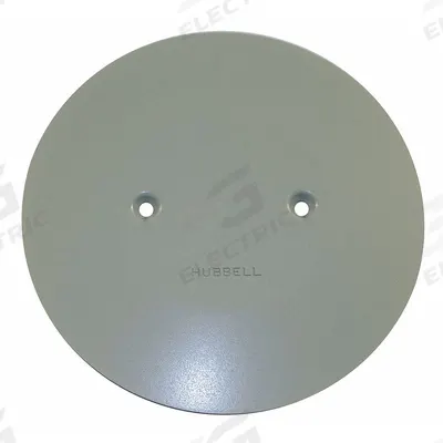 HUBBELL WIRING DEVICE-KELLEMS Abandonment Plate: Round, Ivory, PVC - Nonmetallic Electrical Floor Box Covers