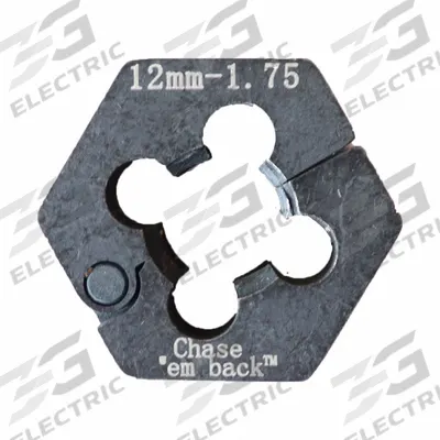 AME Automotive Rethread Die: Thread Repair Die, 1 in Overall Lg, 1 1/8 in Overall Wd - Wheel Stud Tools & Kits