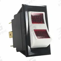 CARLING TECHNOLOGIES Lighted Rocker Switch: 2 Positions, SPST, On/Off, Red (MPN LTILA54-1LBL-RC-A/125N). Key specifications — AC Contact Rating: 10 A @ 250 V; DC Contact Rating: 15 A @ 15 to 28 V; Horsepower: 1/2 hp @ 125 to 250 V; NEMA Enclosure Rating: No Enclosure; Operator Illumination: Illuminated; Switch Color: Red; Terminal Connection Type: Screw Terminals; Includes Lamp Module: No Lamp Module Included.
