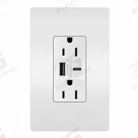 USB Receptacle: Duplex, 5-15R, 2 USB Ports, USB Type A/C, White, 125V AC, 15 A (MPN R26USBAC6W). Key specifications — Brand: LEGRAND.
