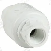 NDS Swing Check Valve: Swing, Inline Valve Body, 1/2 in Pipe Size, FIP x FIP, PVC, 14°F to 140°F (MPN 1520-05F). Key specifications — Brand: NDS.
