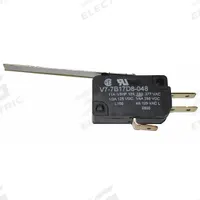 HONEYWELL Miniature Snap Action Switch: Lever Actuator, 1NO/1NC, Quick Connect (MPN V7-7B17D8-048). Key specifications — AC Contact Rating: 11 A @ 250 V; Electrical Connection: Quick Connect; Series: V7; Brand: HONEYWELL.