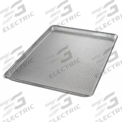 CHICAGO METALLIC Sheet Pan: Sheet Pan Pan, Full Sheet Pan Size, Aluminum, Glazed, Perforated, Silver (MPN 44792). Key specifications — Bead Closure: Closed Bead; Coating: Glazed; Pan Style: Sheet Pan; Perforation: Perforated; Brand: CHICAGO METALLIC; Color: Silver; Material: Aluminum; NSF Certified: No.