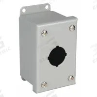 WIEGMANN Push Button Enclosure: 30mm, 1 Holes, Carbon Steel, NEMA 12 (MPN PSL1). Key specifications — attr211299: WIEGMANN; attr1043605: Indoor Dust & Water Droplets.