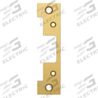 HES Electric Strike Faceplate: 1 1/4 in Wd, 4 7/8 in Ht, Brass (MPN 501 605). Key specifications — Brand: HES; Compatible with Series: 5000; Product Type: Electric Strike Faceplate.