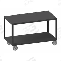 DURHAM MFG Work Table: Fixed Ht, Steel, 60 in x 30 in, 1,200 lb Overall Load Capacity (MPN HMT12G30605PU295). Key specifications — Unit Type: Not Expandable or Modular; Assembly: Fully Assembled; Wheel Material: Polyurethane; Frame Material Finish: Powder Coated; Mobility: Casters; Height Adjustability: Fixed Height; Caster Type: (4) Swivel Locking; Frame Construction: Welded Only.