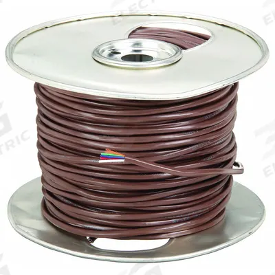 SOUTHWIRE Thermostat Wire: 20 AWG Conductor Size, 4 Conductors, 250 ft Overall Lg - Nonplenum-Rated Thermostat Wires