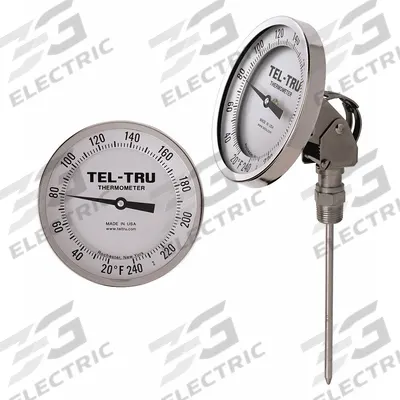 TEL-TRU Dial Thermometer: 0°F to 250°F /-20°C to 120°C, +/- 1% Accuracy - General Purpose Dial Pocket Thermometers
