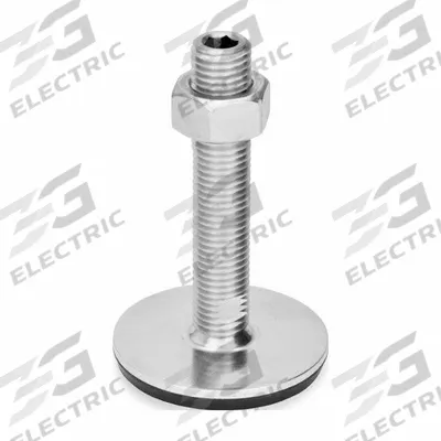 JW WINCO Male-End Leveling Mount: Swiveling Stud, 3/4"-10 Thread Size, 3.15 in - Non-Skid Male Leveling Mounts