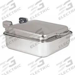 SPRING USA Buffet Server: 15 3/8 in Overall Lg, 19 in Overall Dp, 7 in Overall Ht, NSF Certified (MPN 2374-6). Key specifications — Base Material: Stainless Steel; Manufacturer Part Number: 2374-6; Product Type: Buffet Server; Brand: SPRING USA; NSF Certified: Yes; Lid Material: Stainless Steel; Color: Silver.