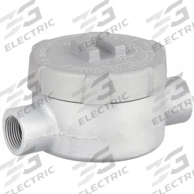 APPLETON ELECTRIC Conduit Outlet Body: Iron, GU, 1/2 in Trade Size, C Body - C Round Body - Straight Type