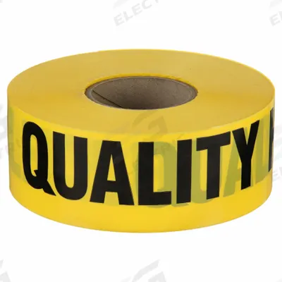 APPROVED VENDOR Barricade Tape: 1,000 ft Lg, 3 in Wd, Quality Hold Legend - Quality Inspection Messaging Barrier Tape