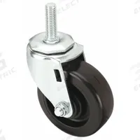 APPROVED VENDOR Stem Caster: 3 1/2 in Wheel Dia., 1 1/4 in Wheel Wd, Swivel, Swivel, Polyolefin (MPN 32J824). Key specifications — Brand: APPROVED VENDOR; Thread Size: 1/2"-13; Wheel Bearing Type: Delrin; Wheel/Tread Color: Black; Roll Up: Swivel.