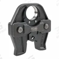 RIDGID Press Tool Jaw: 2 in Pipe, PEX/Stainless Steel, For Viega PureFlow, Std Tool Types (MPN 35343). Key specifications — attr518773: Jaws; attr518762: PEX; attr518771: Stainless Steel; attr518761: Viega PureFlow; attr518760: RIDGID.