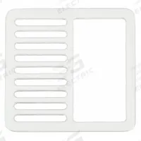 ZURN Grate: Cast Iron, 9 3/8 in Overall Wd, 1 1/4 in Overall Ht, Unfinished, Drop-In (MPN P1900-2-GRATE). Key specifications — Brand: ZURN; Finish: Unfinished; Color: White; Material: Cast Iron; Connection Type: Drop-In; Grate Surface Style: Slotted; Product Type: Grate.