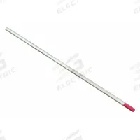 WESTWARD Tungsten Electrode: Thoriated, 1/16 in x 7 in, Red, EWTh-2, 10 PK (MPN 49H752). Key specifications — Brand: WESTWARD; Overall Length: 7 in; AWS Classification: EWTh-2; Welding Current Designation: AC/DC; Color: Red.