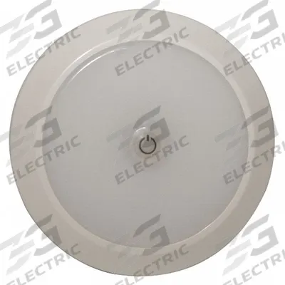 ECCO Dome Light: Round, 12-24V DC, LED, Clear, White, 5 1/2 in Overall Dia - Round Dome Lights