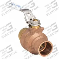 APOLLO Manual Two-Way Ball Valve: 2 in Size, Brass/Bronze, Straight, Sweat x Sweat, Two-Piece (MPN 77CLF20827A). Key specifications — Brand: APOLLO; Handle: Locking Lever.