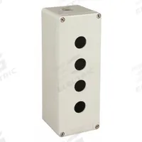 SCHNEIDER ELECTRIC Push Button Enclosure: 22mm, 4 Holes, Cast Zinc, NEMA 13/4 (MPN XAPG49504). Key specifications — Brand: SCHNEIDER; Environments & Applications: Oil-Tight and Dust-Tight.